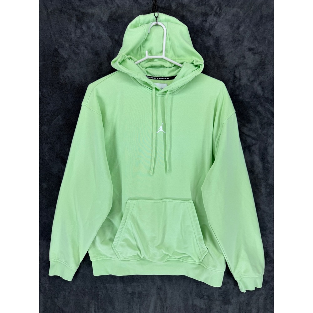 Jordan‎ Sport Mens Dri-FIT Hoodie Lime Green Pullover Jumpman FV8606-376 Size L